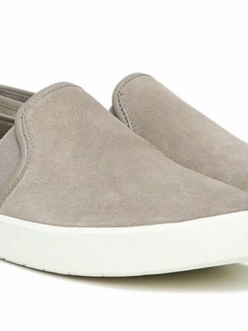 Vince  Suede Slip-On Sneakers in Light Taupe